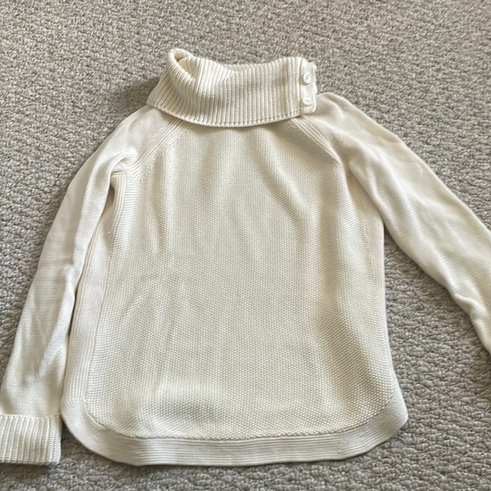 Cream heavy-knit sweater from Talbots in an extra small. Very comfortable